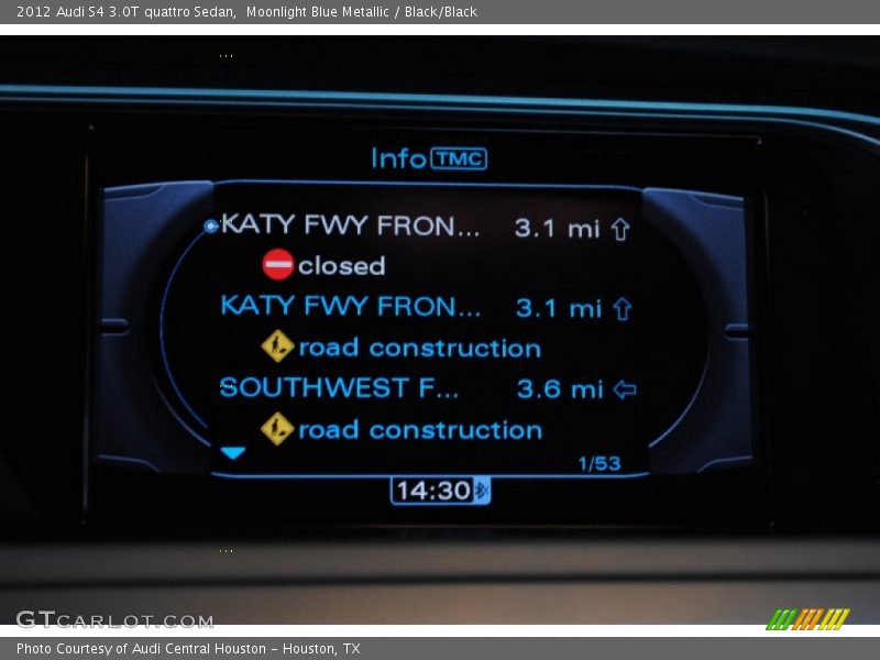 Moonlight Blue Metallic / Black/Black 2012 Audi S4 3.0T quattro Sedan