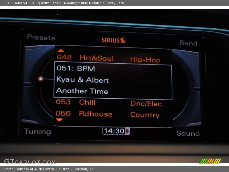Moonlight Blue Metallic / Black/Black 2012 Audi S4 3.0T quattro Sedan