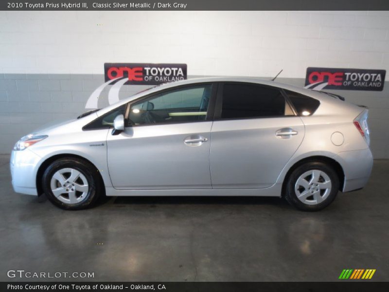 Classic Silver Metallic / Dark Gray 2010 Toyota Prius Hybrid III