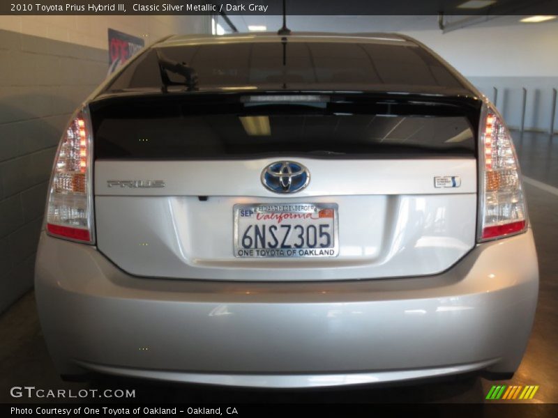 Classic Silver Metallic / Dark Gray 2010 Toyota Prius Hybrid III