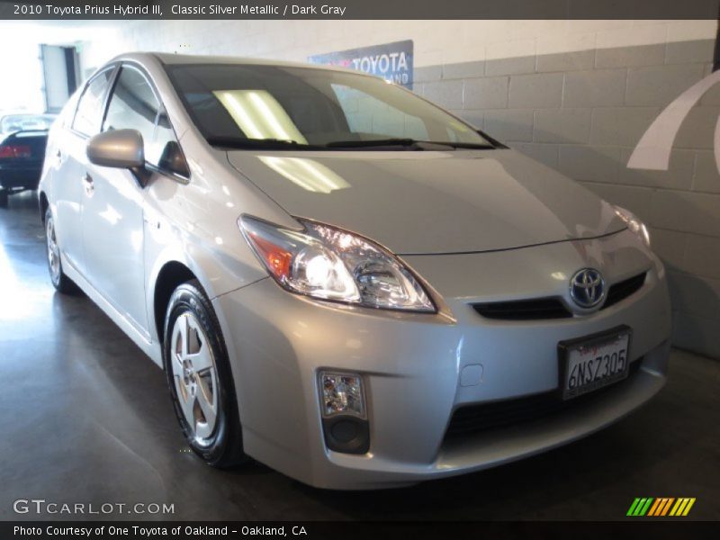 Classic Silver Metallic / Dark Gray 2010 Toyota Prius Hybrid III