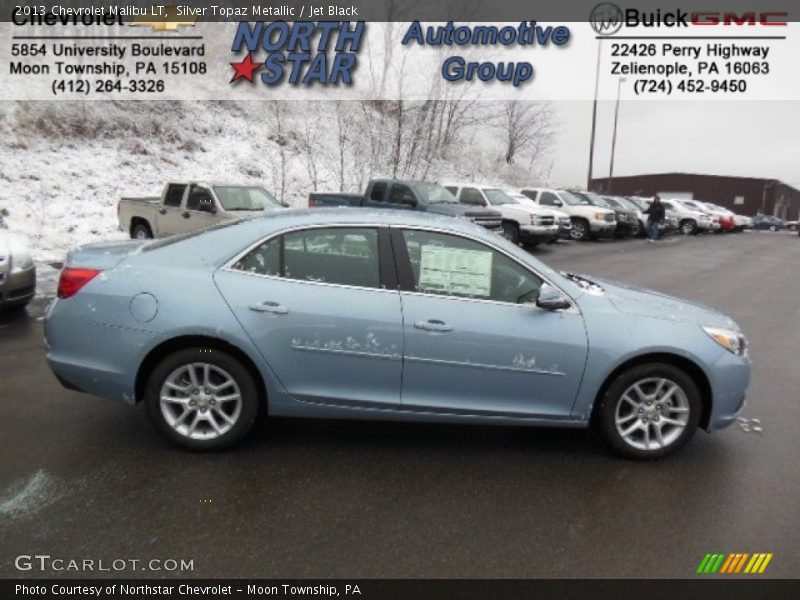 Silver Topaz Metallic / Jet Black 2013 Chevrolet Malibu LT