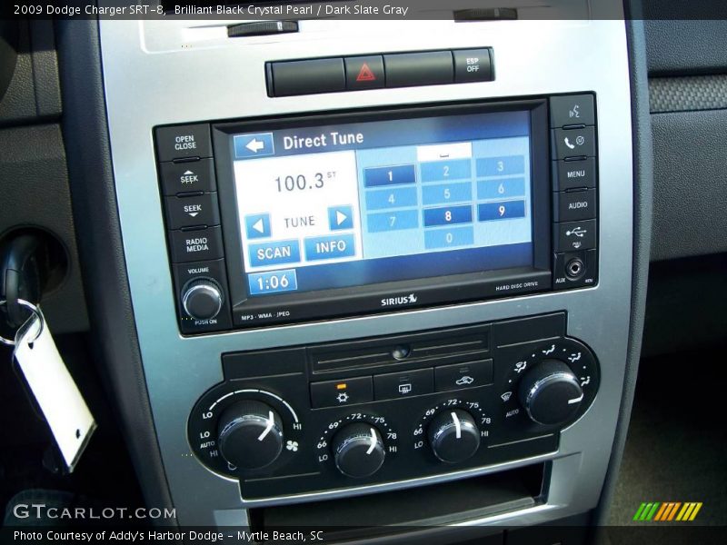 Brilliant Black Crystal Pearl / Dark Slate Gray 2009 Dodge Charger SRT-8