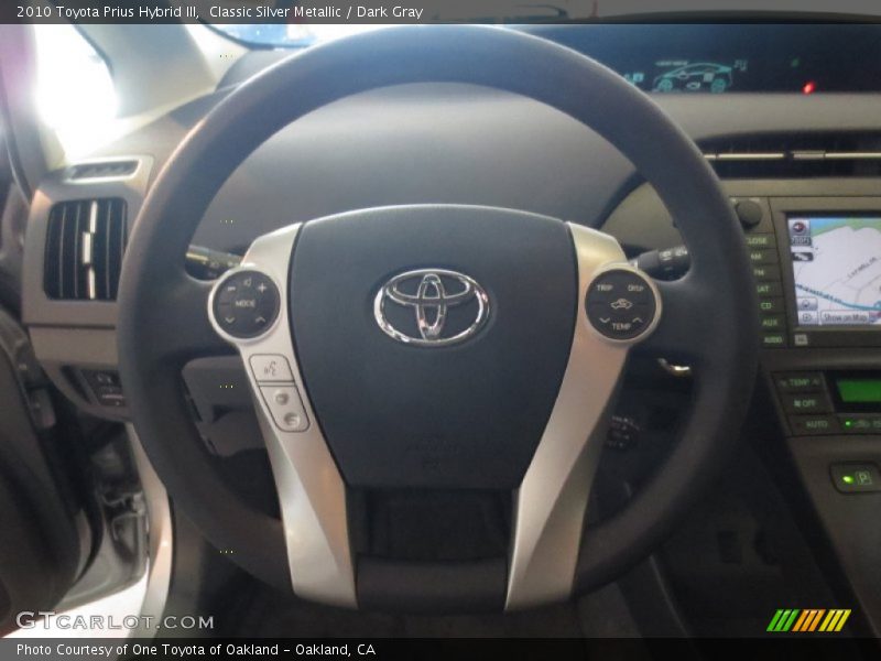 Classic Silver Metallic / Dark Gray 2010 Toyota Prius Hybrid III