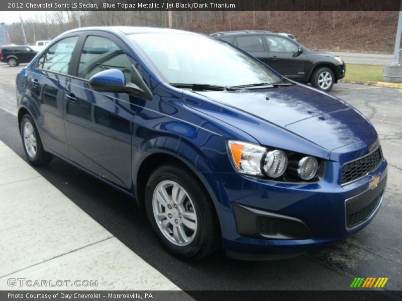 Blue Topaz Metallic / Jet Black/Dark Titanium 2012 Chevrolet Sonic LS Sedan