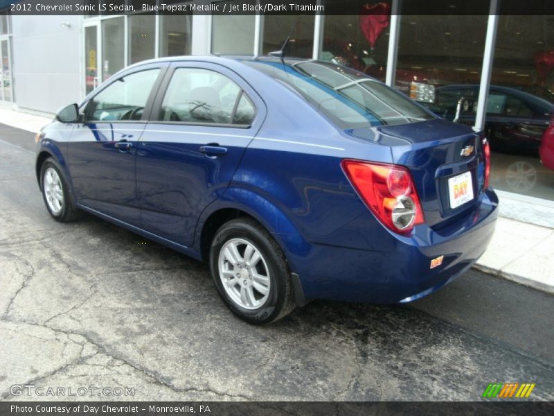 Blue Topaz Metallic / Jet Black/Dark Titanium 2012 Chevrolet Sonic LS Sedan