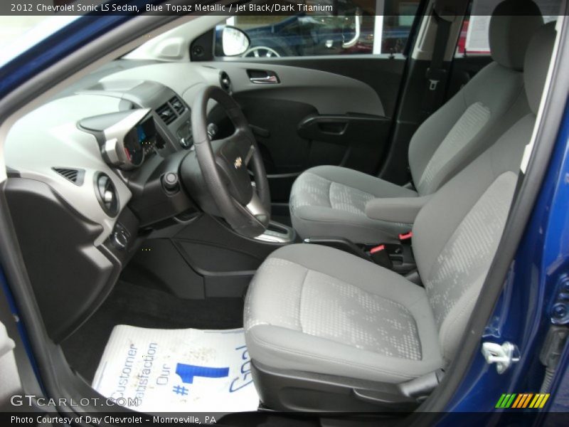 Front Seat of 2012 Sonic LS Sedan