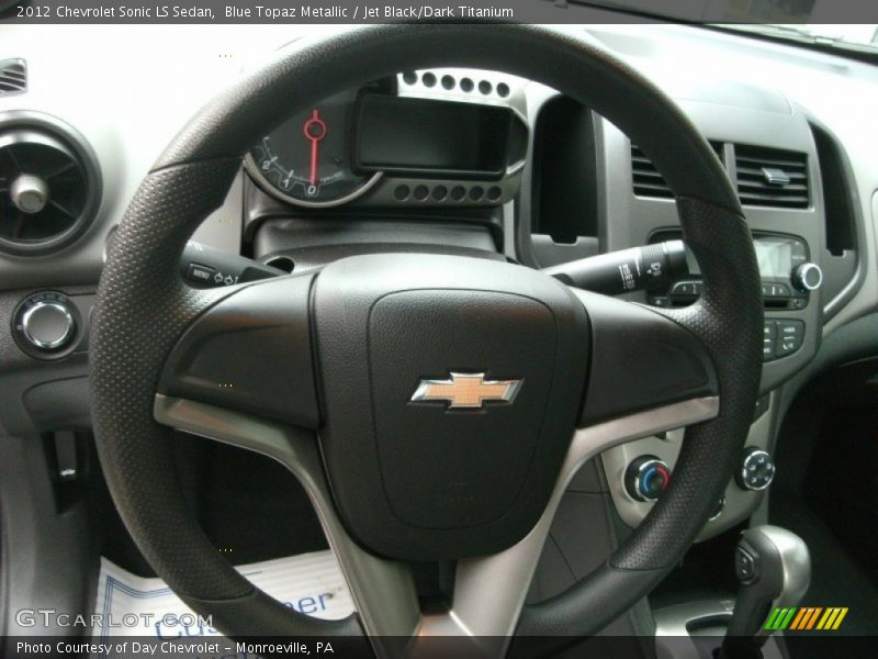 Blue Topaz Metallic / Jet Black/Dark Titanium 2012 Chevrolet Sonic LS Sedan