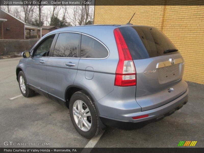 Glacier Blue Metallic / Gray 2010 Honda CR-V EX-L AWD