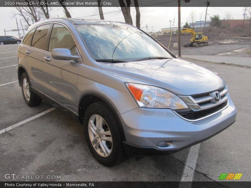 Glacier Blue Metallic / Gray 2010 Honda CR-V EX-L AWD