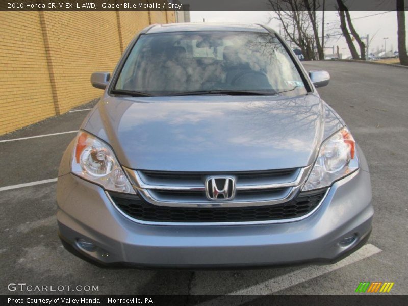 Glacier Blue Metallic / Gray 2010 Honda CR-V EX-L AWD