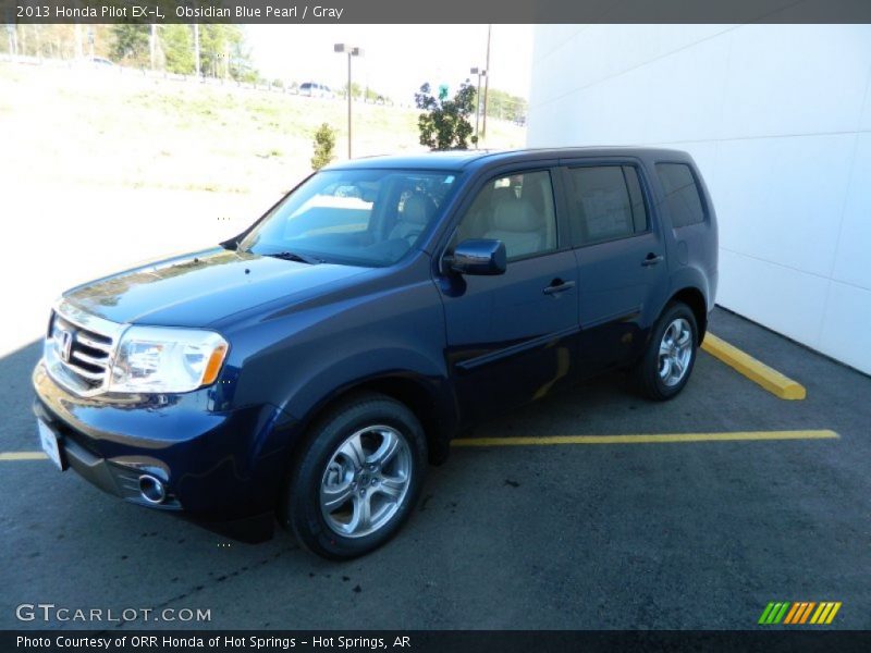 Obsidian Blue Pearl / Gray 2013 Honda Pilot EX-L