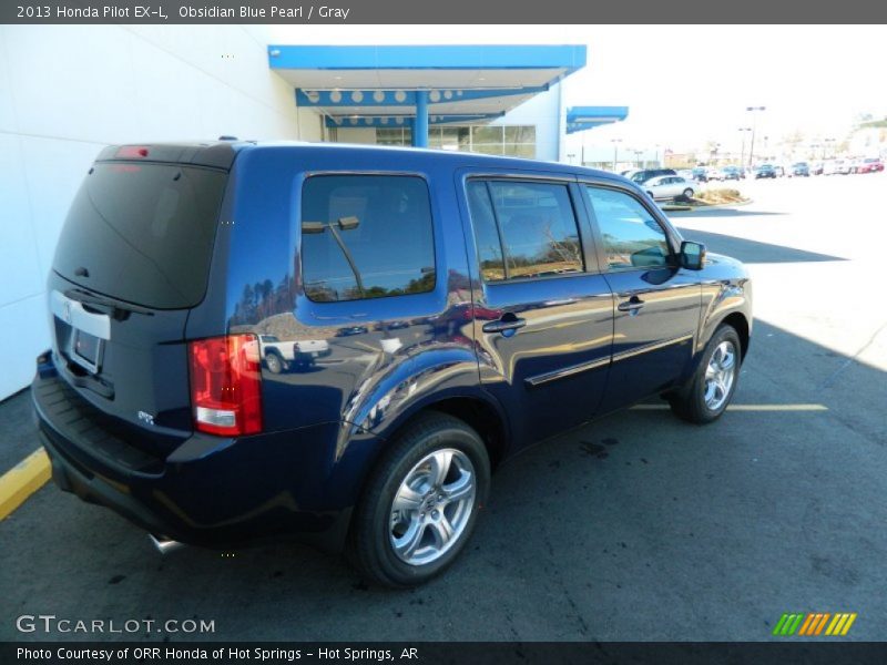 Obsidian Blue Pearl / Gray 2013 Honda Pilot EX-L