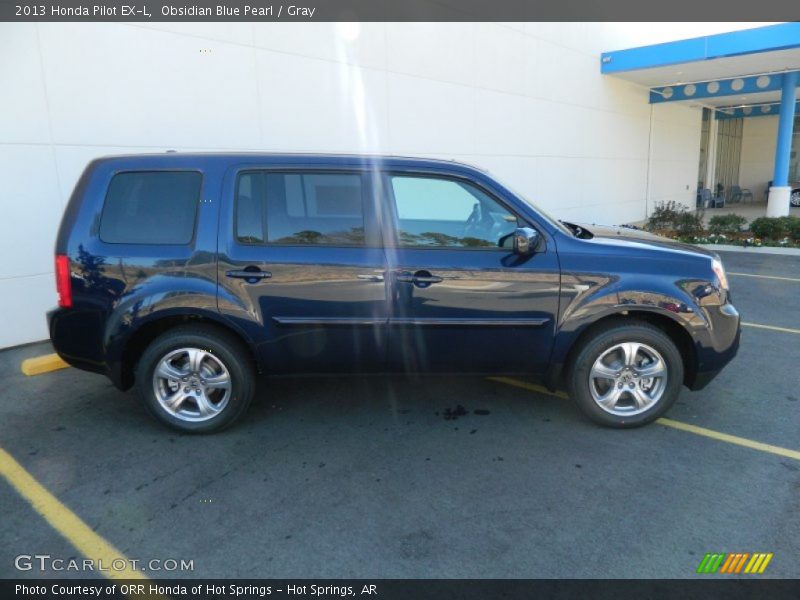 Obsidian Blue Pearl / Gray 2013 Honda Pilot EX-L