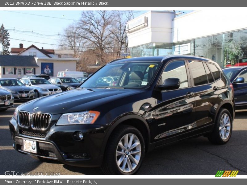 Black Sapphire Metallic / Black 2013 BMW X3 xDrive 28i