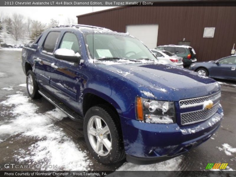 Blue Topaz Metallic / Ebony 2013 Chevrolet Avalanche LT 4x4 Black Diamond Edition