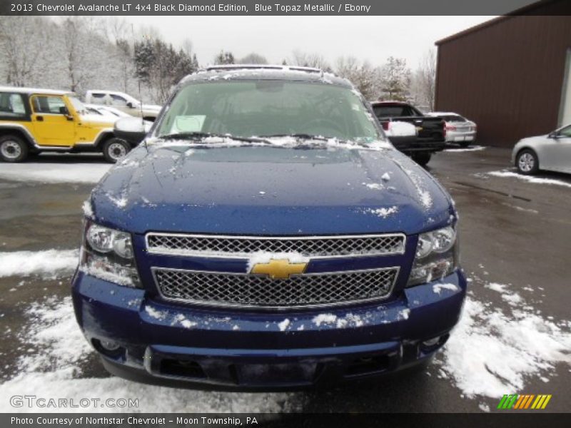 Blue Topaz Metallic / Ebony 2013 Chevrolet Avalanche LT 4x4 Black Diamond Edition