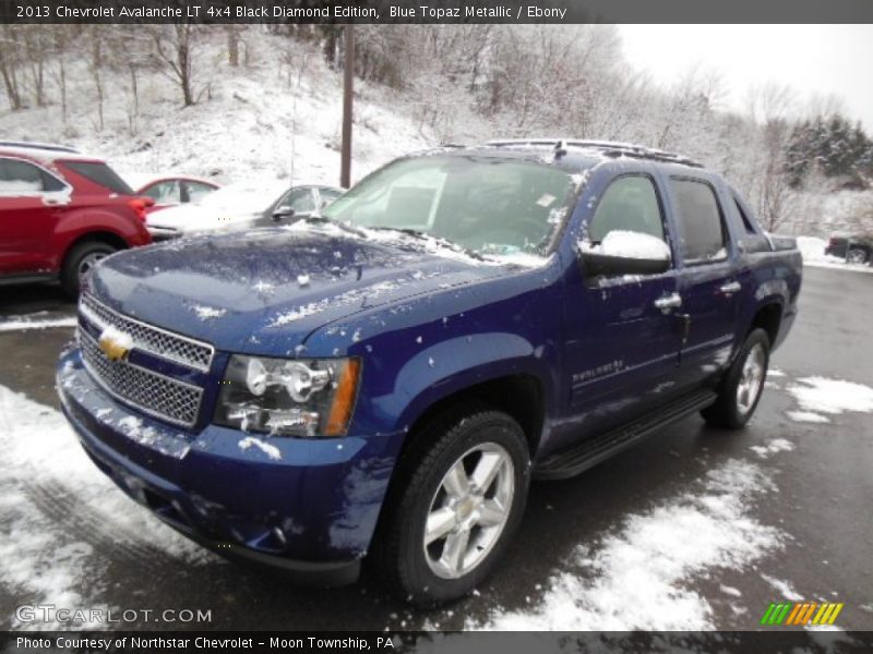 Blue Topaz Metallic / Ebony 2013 Chevrolet Avalanche LT 4x4 Black Diamond Edition
