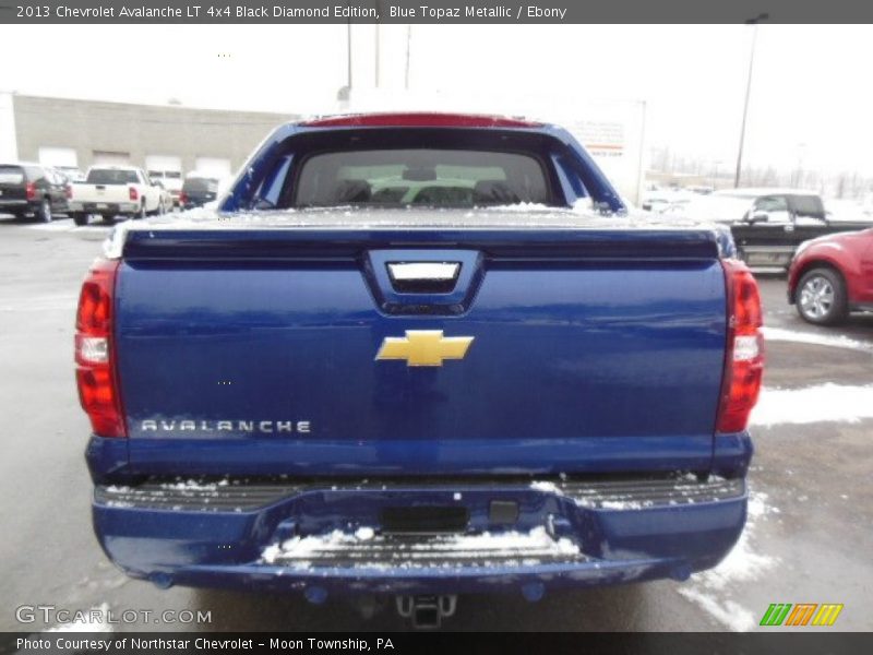 Blue Topaz Metallic / Ebony 2013 Chevrolet Avalanche LT 4x4 Black Diamond Edition