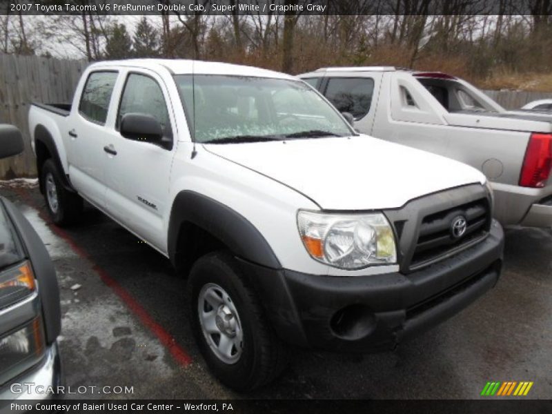 Super White / Graphite Gray 2007 Toyota Tacoma V6 PreRunner Double Cab