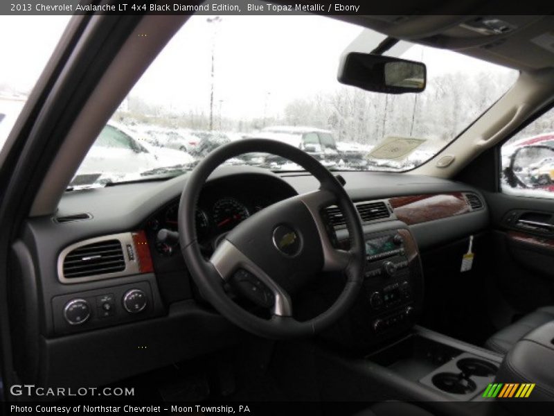 Blue Topaz Metallic / Ebony 2013 Chevrolet Avalanche LT 4x4 Black Diamond Edition