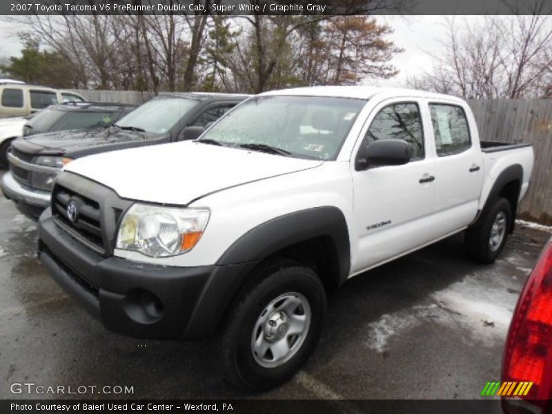 Super White / Graphite Gray 2007 Toyota Tacoma V6 PreRunner Double Cab