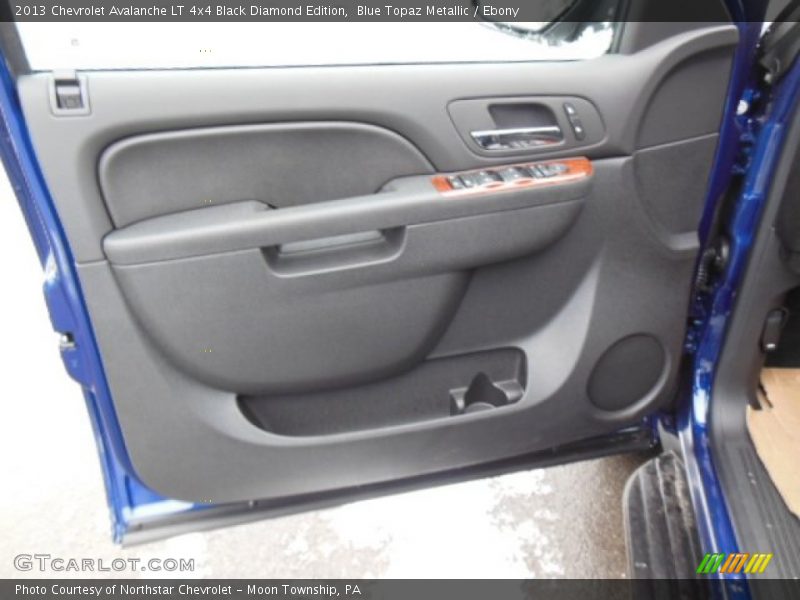 Blue Topaz Metallic / Ebony 2013 Chevrolet Avalanche LT 4x4 Black Diamond Edition