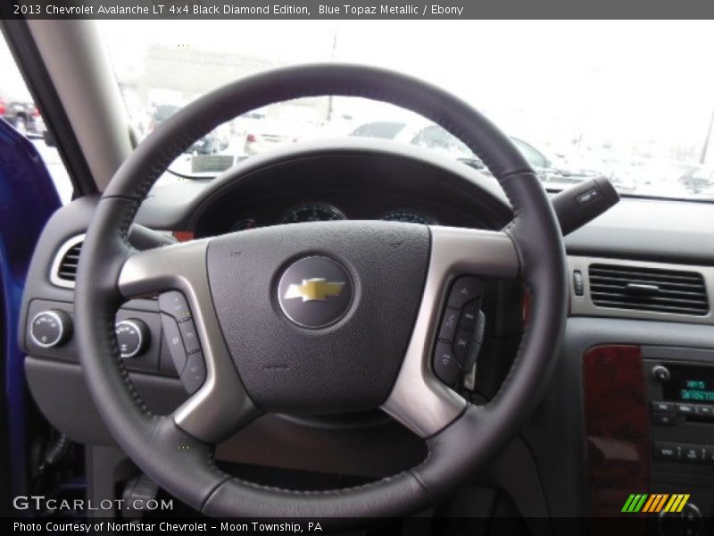 Blue Topaz Metallic / Ebony 2013 Chevrolet Avalanche LT 4x4 Black Diamond Edition