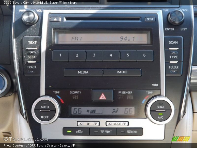 Super White / Ivory 2012 Toyota Camry Hybrid LE