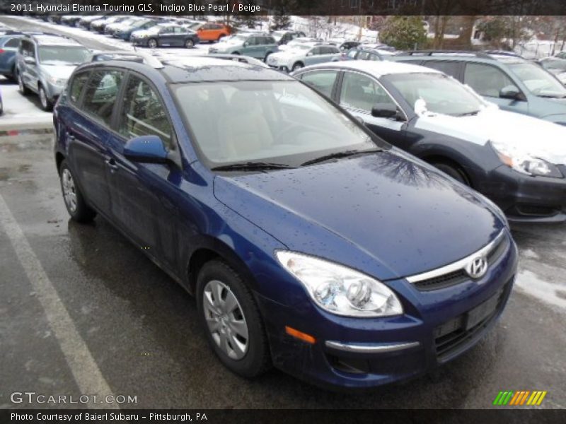 Indigo Blue Pearl / Beige 2011 Hyundai Elantra Touring GLS