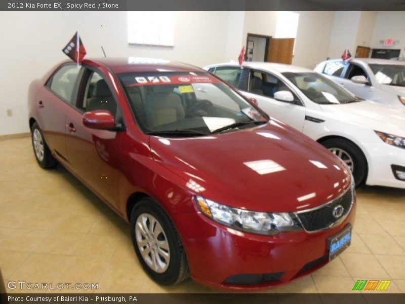Spicy Red / Stone 2012 Kia Forte EX
