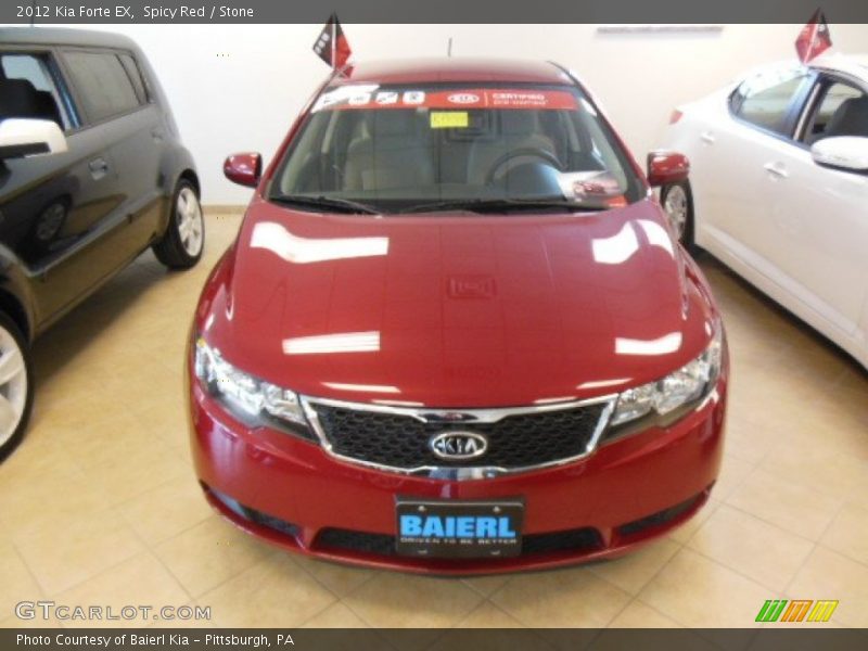 Spicy Red / Stone 2012 Kia Forte EX