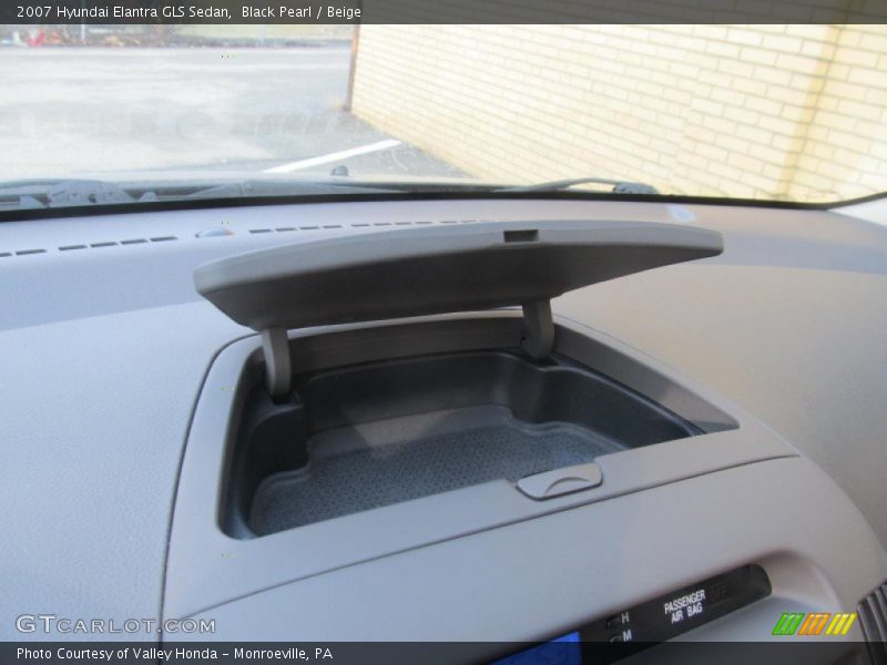 Black Pearl / Beige 2007 Hyundai Elantra GLS Sedan