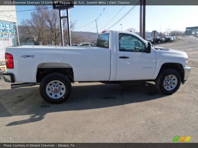 Summit White / Dark Titanium 2013 Chevrolet Silverado 3500HD WT Regular Cab 4x4