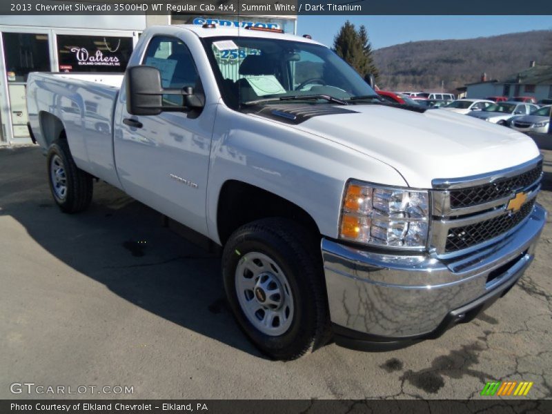Summit White / Dark Titanium 2013 Chevrolet Silverado 3500HD WT Regular Cab 4x4