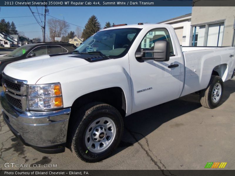 Summit White / Dark Titanium 2013 Chevrolet Silverado 3500HD WT Regular Cab 4x4