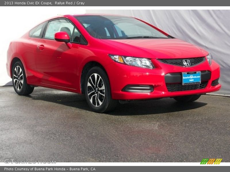 Rallye Red / Gray 2013 Honda Civic EX Coupe
