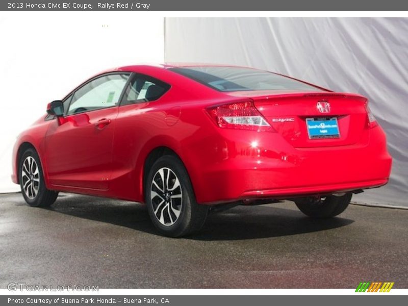 Rallye Red / Gray 2013 Honda Civic EX Coupe