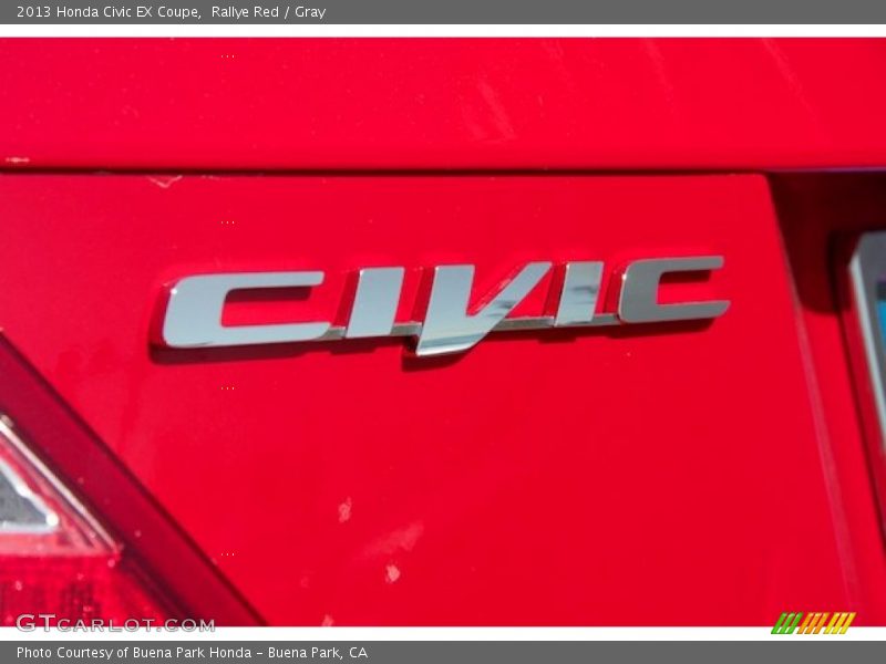 Rallye Red / Gray 2013 Honda Civic EX Coupe