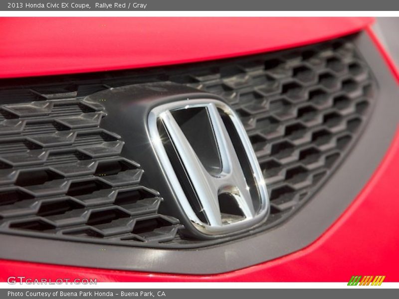 Rallye Red / Gray 2013 Honda Civic EX Coupe