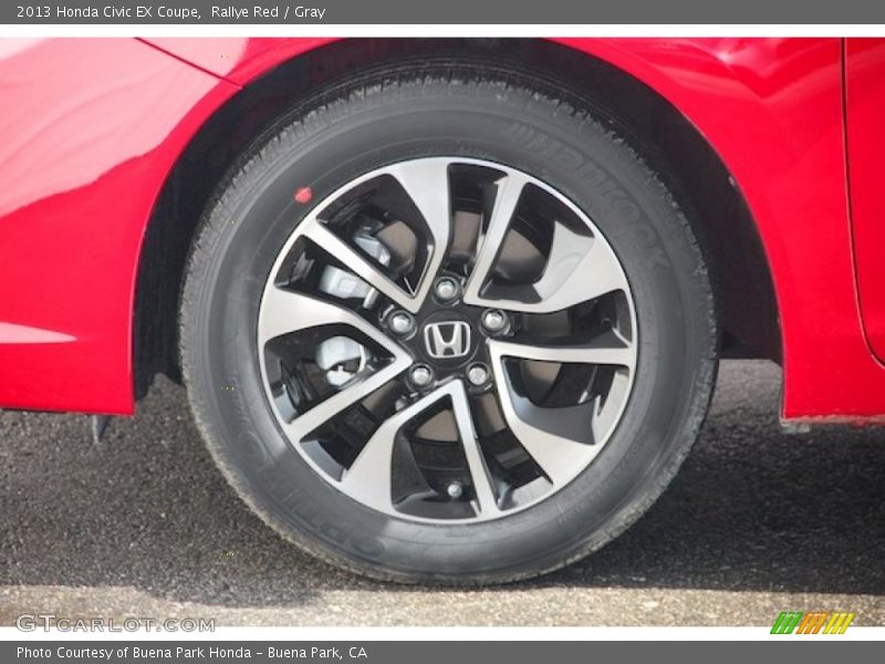 Rallye Red / Gray 2013 Honda Civic EX Coupe