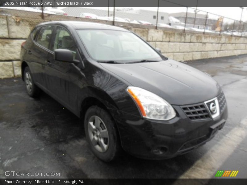 Wicked Black / Black 2009 Nissan Rogue S AWD