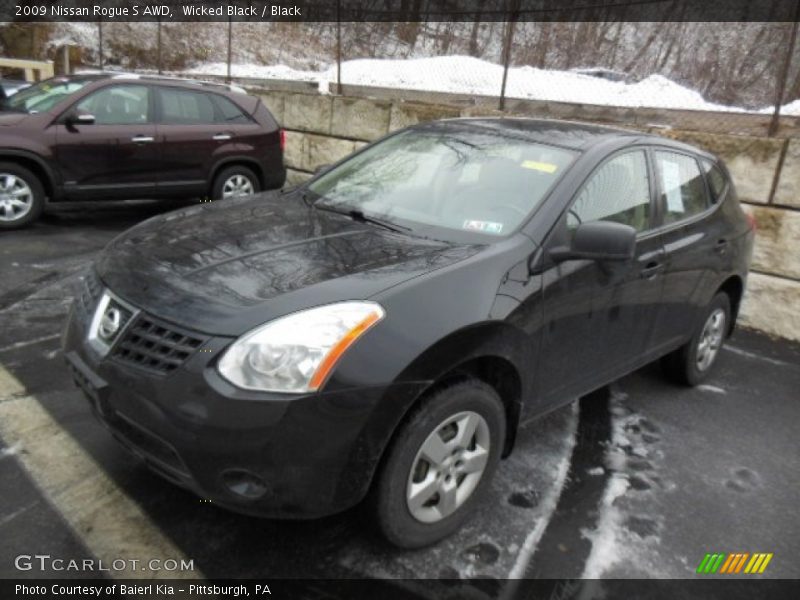 Wicked Black / Black 2009 Nissan Rogue S AWD