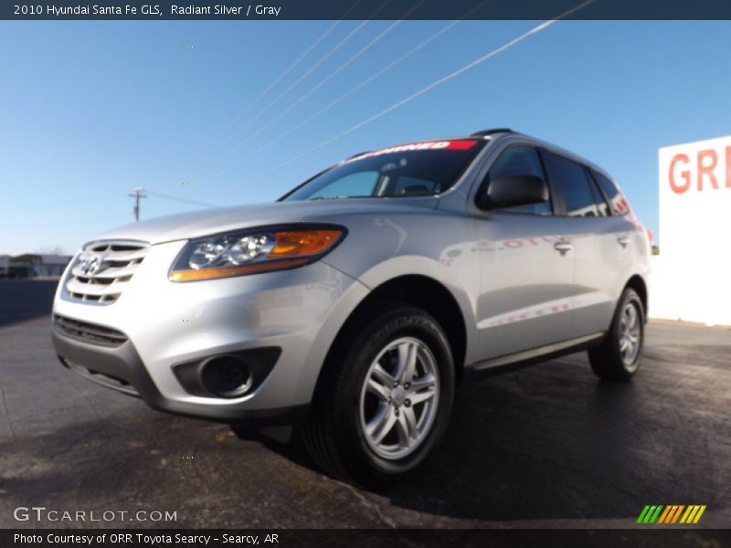 Radiant Silver / Gray 2010 Hyundai Santa Fe GLS