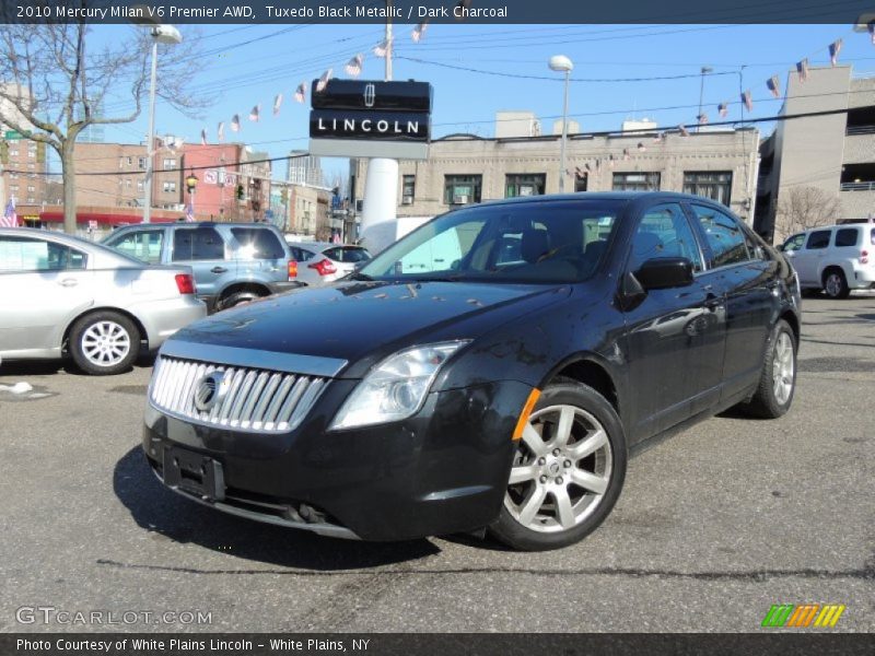Tuxedo Black Metallic / Dark Charcoal 2010 Mercury Milan V6 Premier AWD