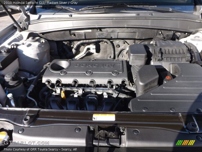 Radiant Silver / Gray 2010 Hyundai Santa Fe GLS
