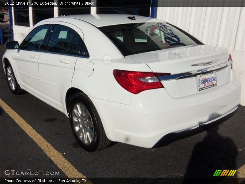 Bright White / Black 2012 Chrysler 200 LX Sedan