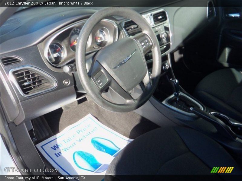 Bright White / Black 2012 Chrysler 200 LX Sedan