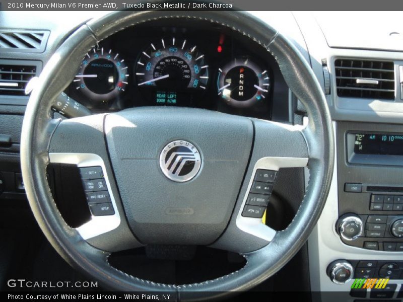 Tuxedo Black Metallic / Dark Charcoal 2010 Mercury Milan V6 Premier AWD