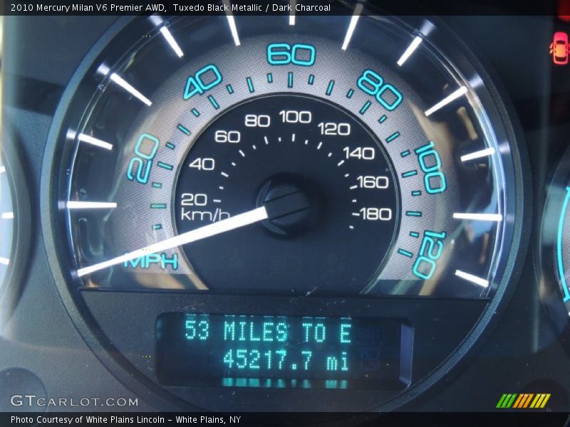 Tuxedo Black Metallic / Dark Charcoal 2010 Mercury Milan V6 Premier AWD